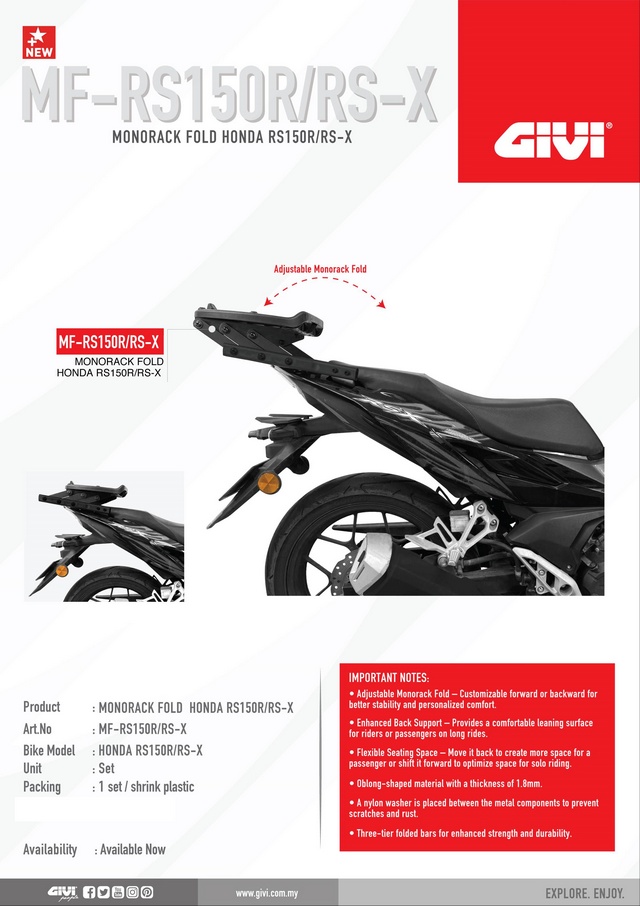 baga gập MF Givi