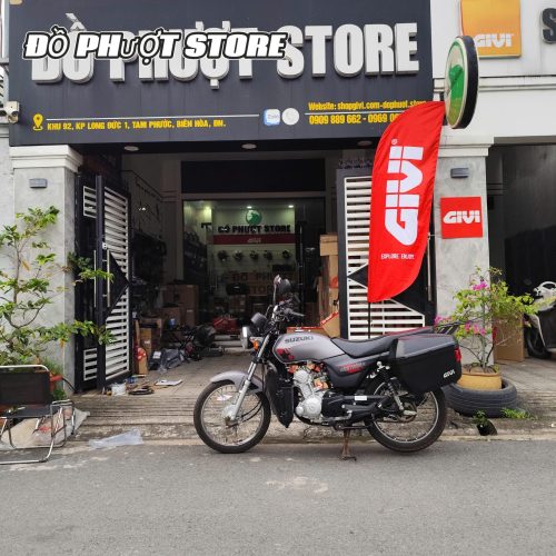 Combo Thùng Hông Givi E22N Cho Suzuki GD110 | Kèm Baga | Chính Hãng